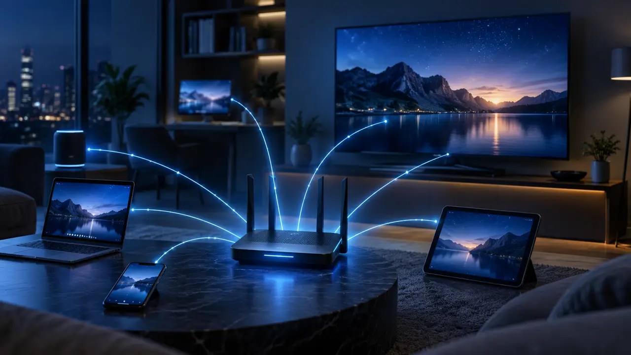 Télévision sur IP reliant un réseau domestique à un écran connecté