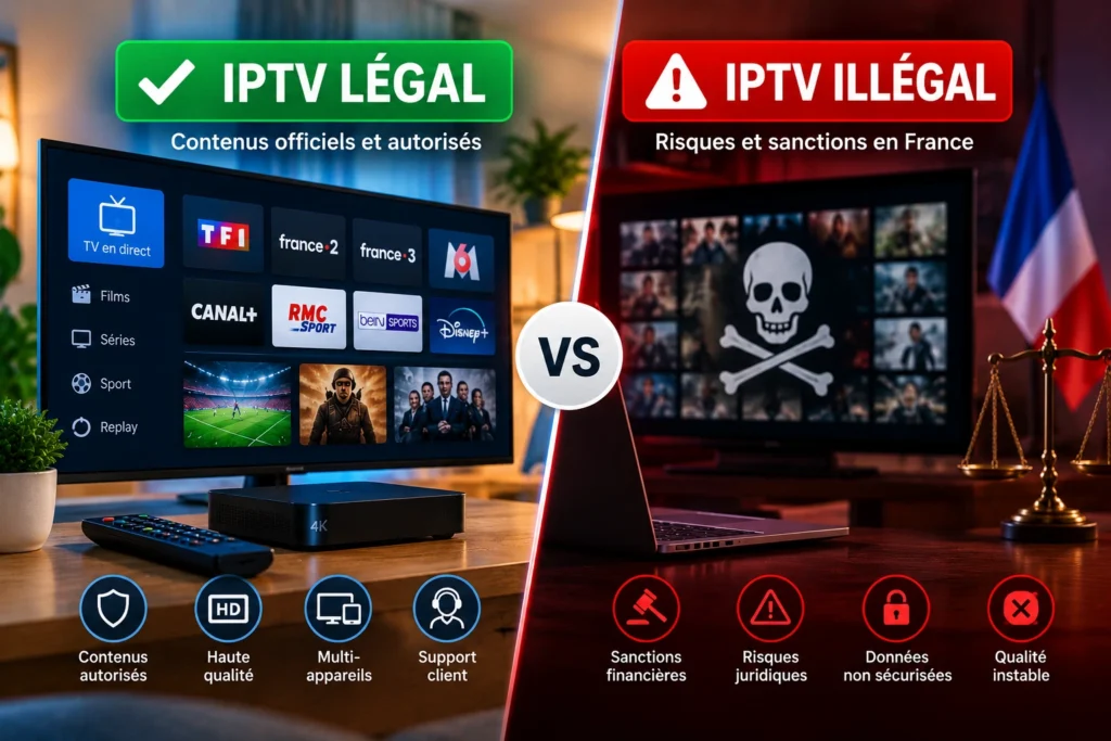 IPTV illégal vs IPTV légal en France