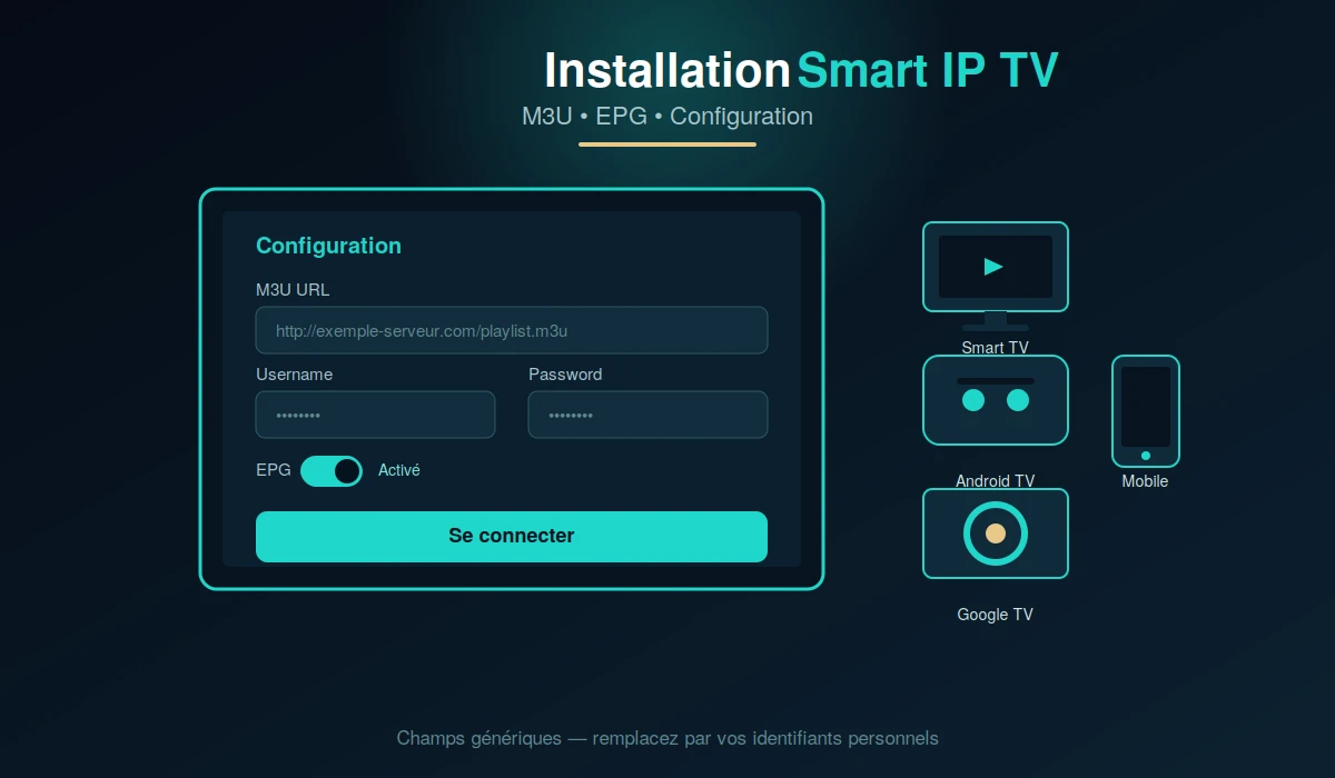 installation smart ip tv sur smart tv